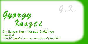 gyorgy koszti business card
